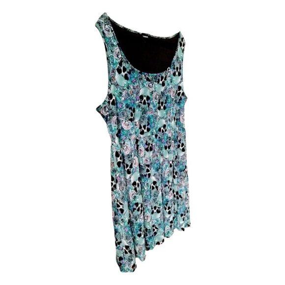 TORRID Plus Size, Roses Skulls Tank Mesh Midi Dress. - Picture 7 of 17